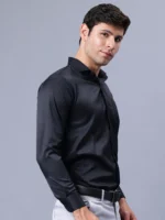 Roman Royal Men's Formal Shirt - Black | Regular Fit | Full Sleeves | Office & Business Wear