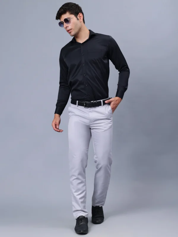 Roman Royal Men's Formal Shirt - Black | Regular Fit | Full Sleeves | Office & Business Wear