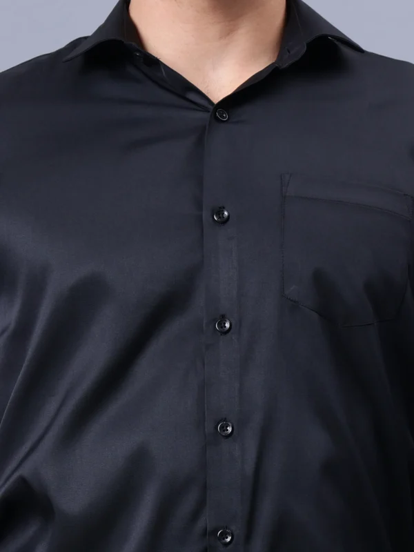 Roman Royal Men's Formal Shirt - Black | Regular Fit | Full Sleeves | Office & Business Wear