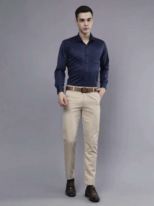 Roman Royal Men's Formal Shirt - Blue | Regular Fit | Full Sleeves | Office & Business Wear