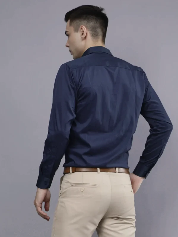 Roman Royal Men's Formal Shirt - Blue | Regular Fit | Full Sleeves | Office & Business Wear