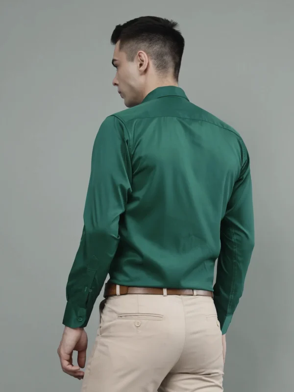 Roman Royal Men's Formal Shirt - Green | Regular Fit | Full Sleeves | Office & Business Wear