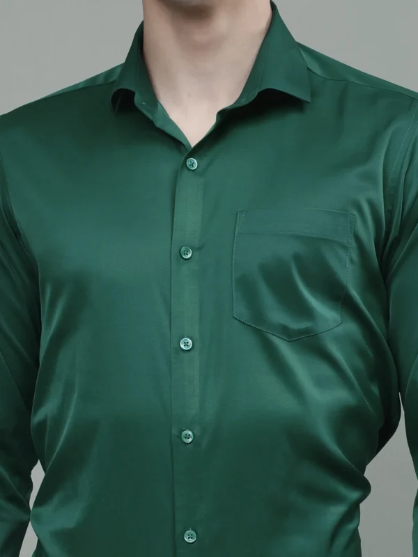 Roman Royal Men's Formal Shirt - Green | Regular Fit | Full Sleeves | Office & Business Wear
