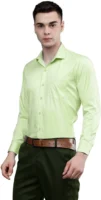 Roman Royal Men's Formal Shirt - Pista Green | Regular Fit | Full Sleeves | Office & Business Wear