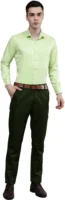 Roman Royal Men's Formal Shirt - Pista Green | Regular Fit | Full Sleeves | Office & Business Wear