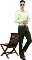 Roman Royal Men's Formal Shirt - Pista Green | Regular Fit | Full Sleeves | Office & Business Wear