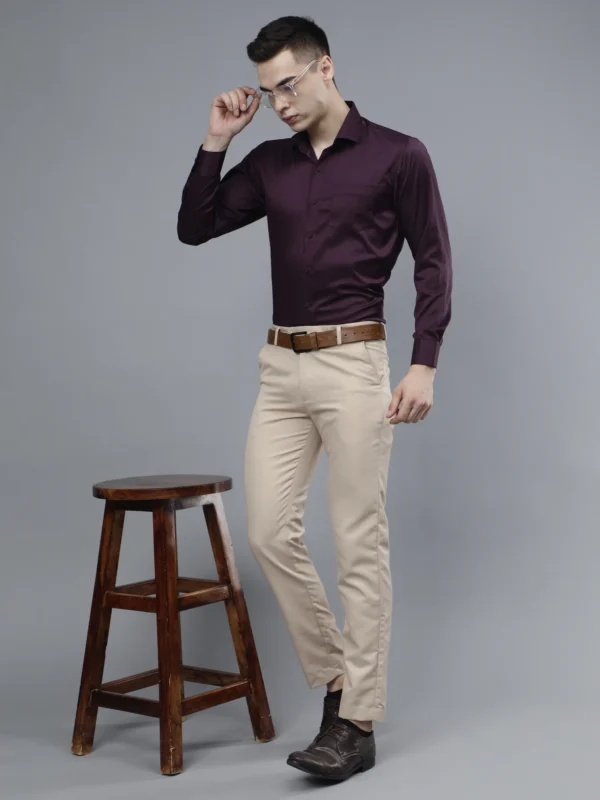 Roman Royal Men's Formal Shirt - Purple | Regular Fit | Full Sleeves | Office & Business Wear