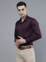 Roman Royal Men's Formal Shirt - Purple | Regular Fit | Full Sleeves | Office & Business Wear