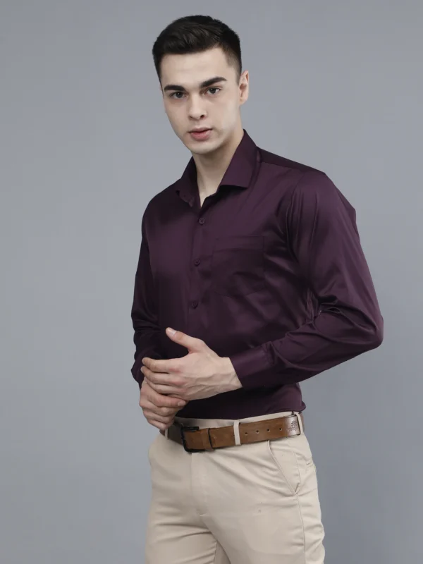 Roman Royal Men's Formal Shirt - Purple | Regular Fit | Full Sleeves | Office & Business Wear