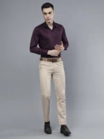 Roman Royal Men's Formal Shirt - Purple | Regular Fit | Full Sleeves | Office & Business Wear