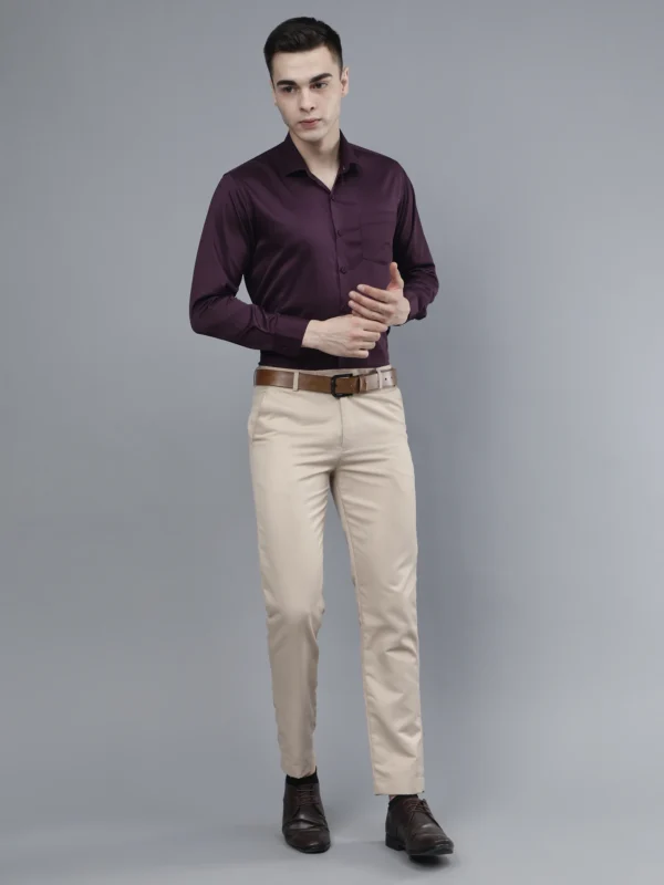 Roman Royal Men's Formal Shirt - Purple | Regular Fit | Full Sleeves | Office & Business Wear