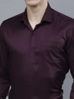 Roman Royal Men's Formal Shirt - Purple | Regular Fit | Full Sleeves | Office & Business Wear