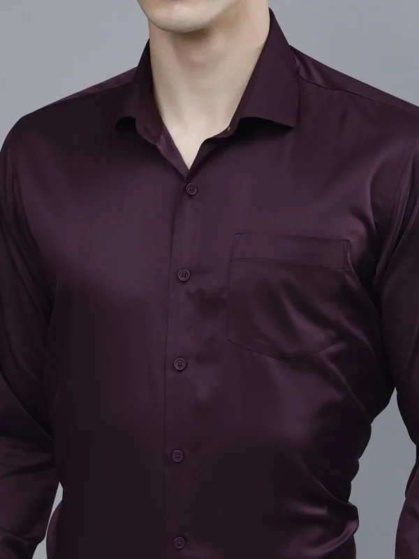 Roman Royal Men's Formal Shirt - Purple | Regular Fit | Full Sleeves | Office & Business Wear