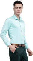 Roman Royal Men's Formal Shirt - Sky Blue | Regular Fit | Full Sleeves | Office & Business Wear