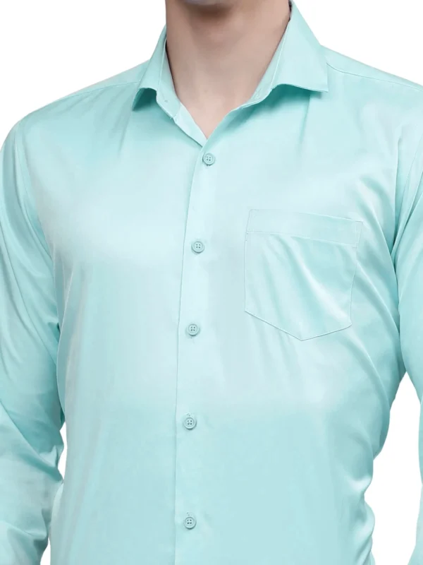 Roman Royal Men's Formal Shirt - Sky Blue | Regular Fit | Full Sleeves | Office & Business Wear