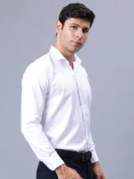 Roman Royal Men's Formal Shirt - White | Regular Fit | Full Sleeves | Office & Business Wear