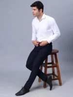 Roman Royal Men's Formal Shirt - White | Regular Fit | Full Sleeves | Office & Business Wear